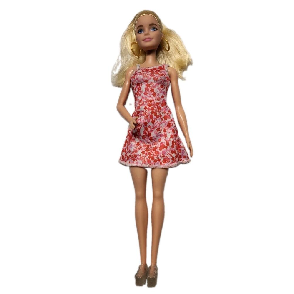 Barbie Fashionistas Doll 205 with Blond Ponytail and Floral Dress